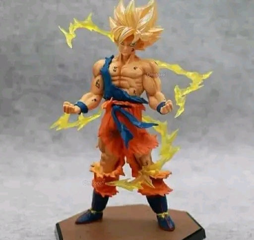 Goku standing with flam action figure