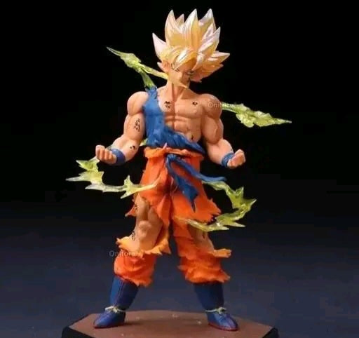 Goku standing with flam action figure